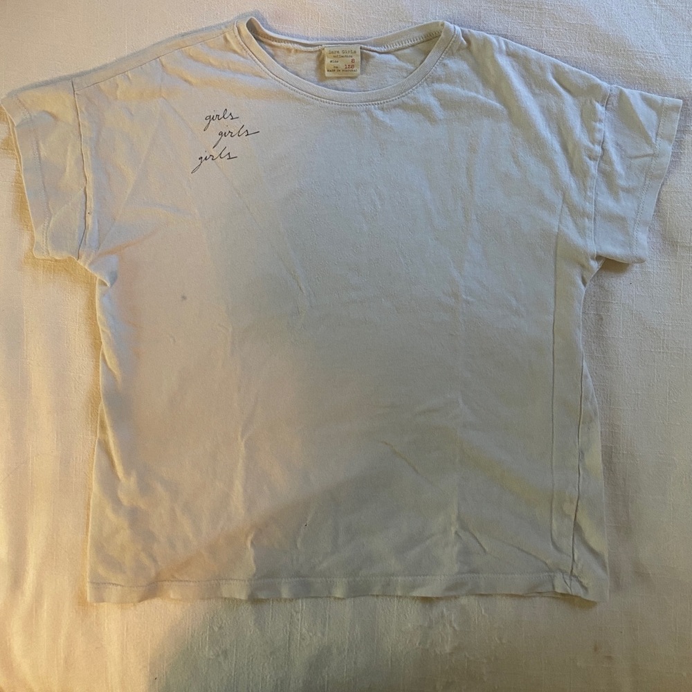 White T-Shirt with Cute Detailing